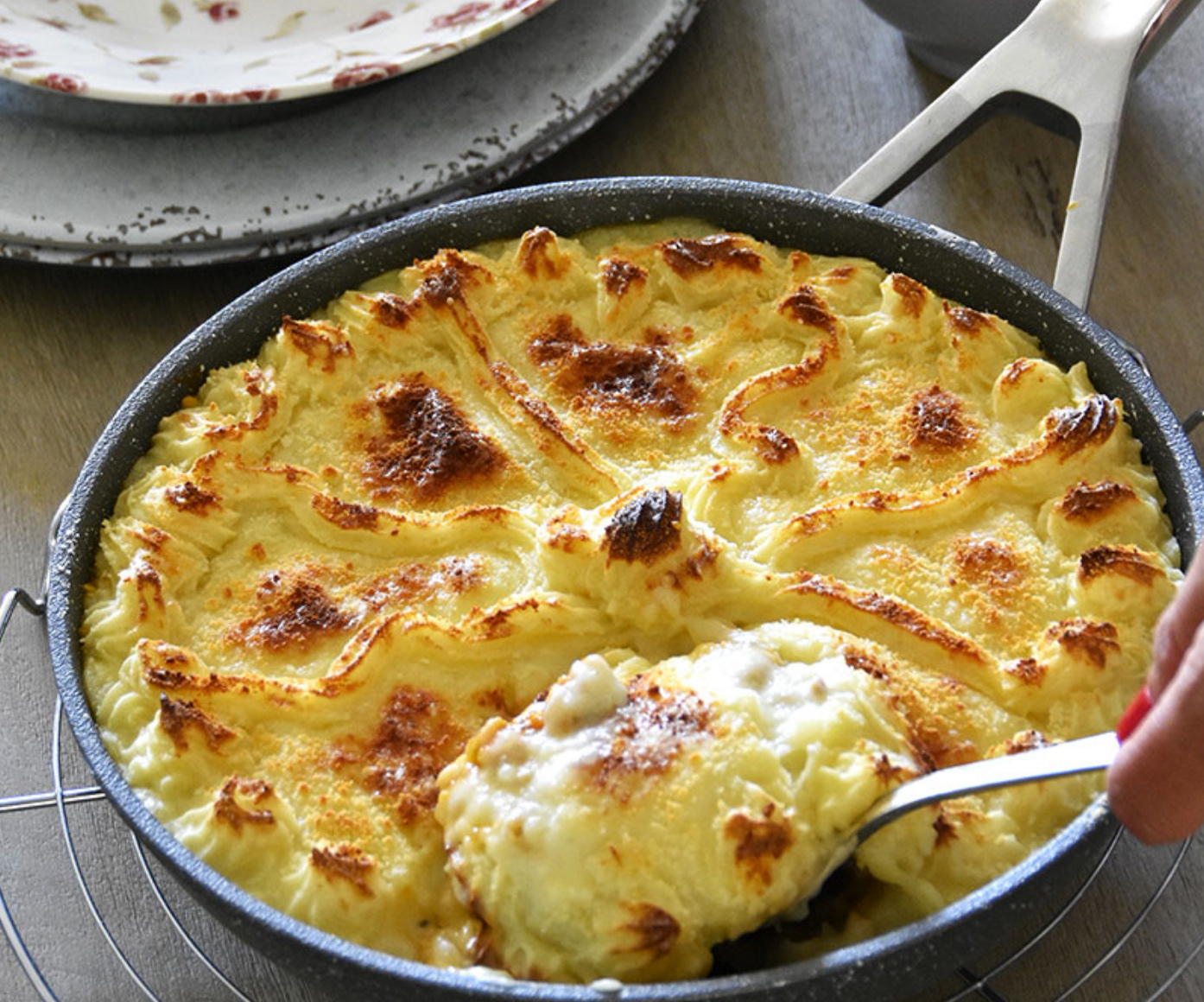 Пастель из картофельного пюре и курицы